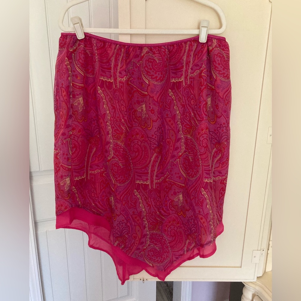 Pink paisley skirt